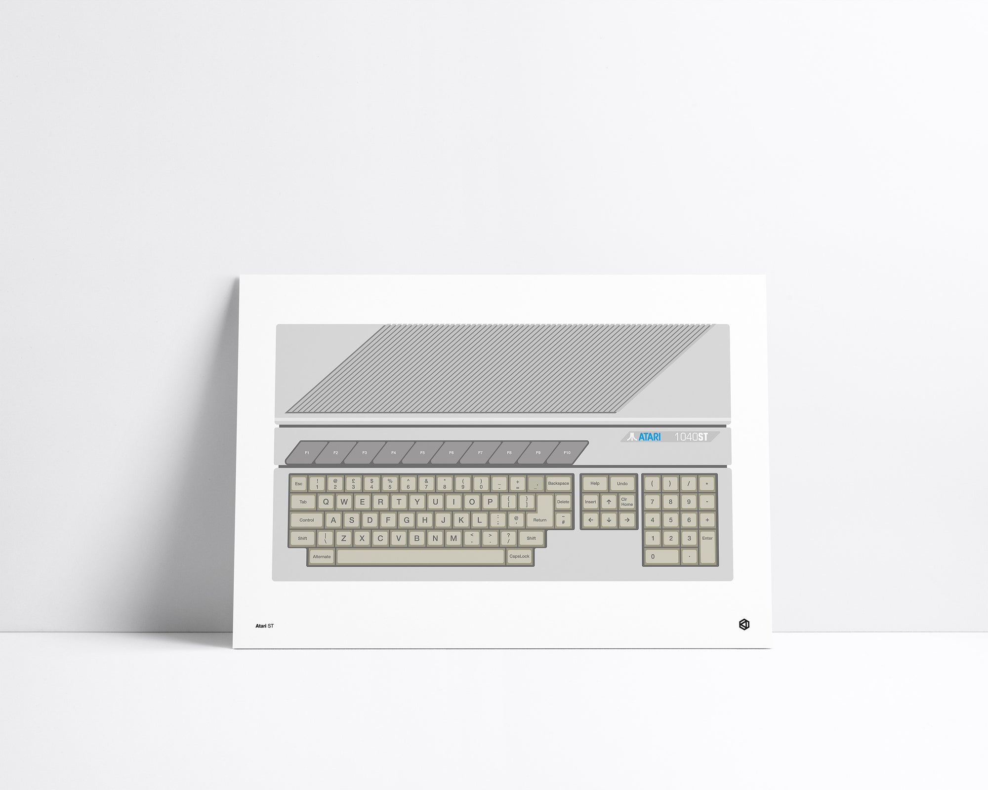 Atari ST computer - vintage technology art print - Gizmo series