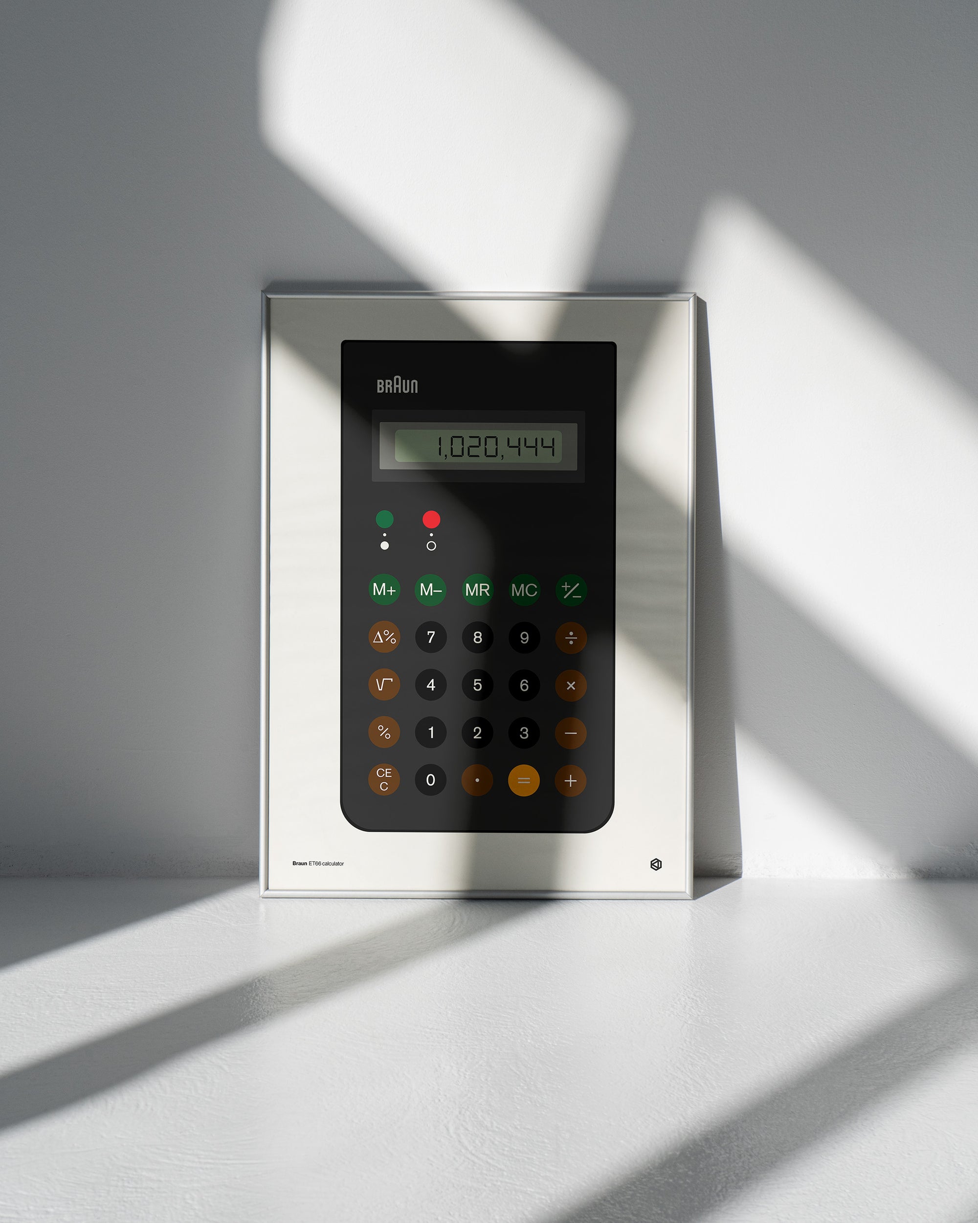 Braun ET66 calculator - vintage technology art print - Gizmo series