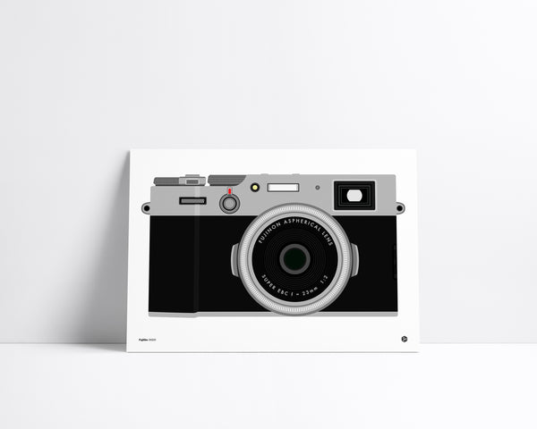 Fujifilm X100V - vintage technology art print - Gizmo series