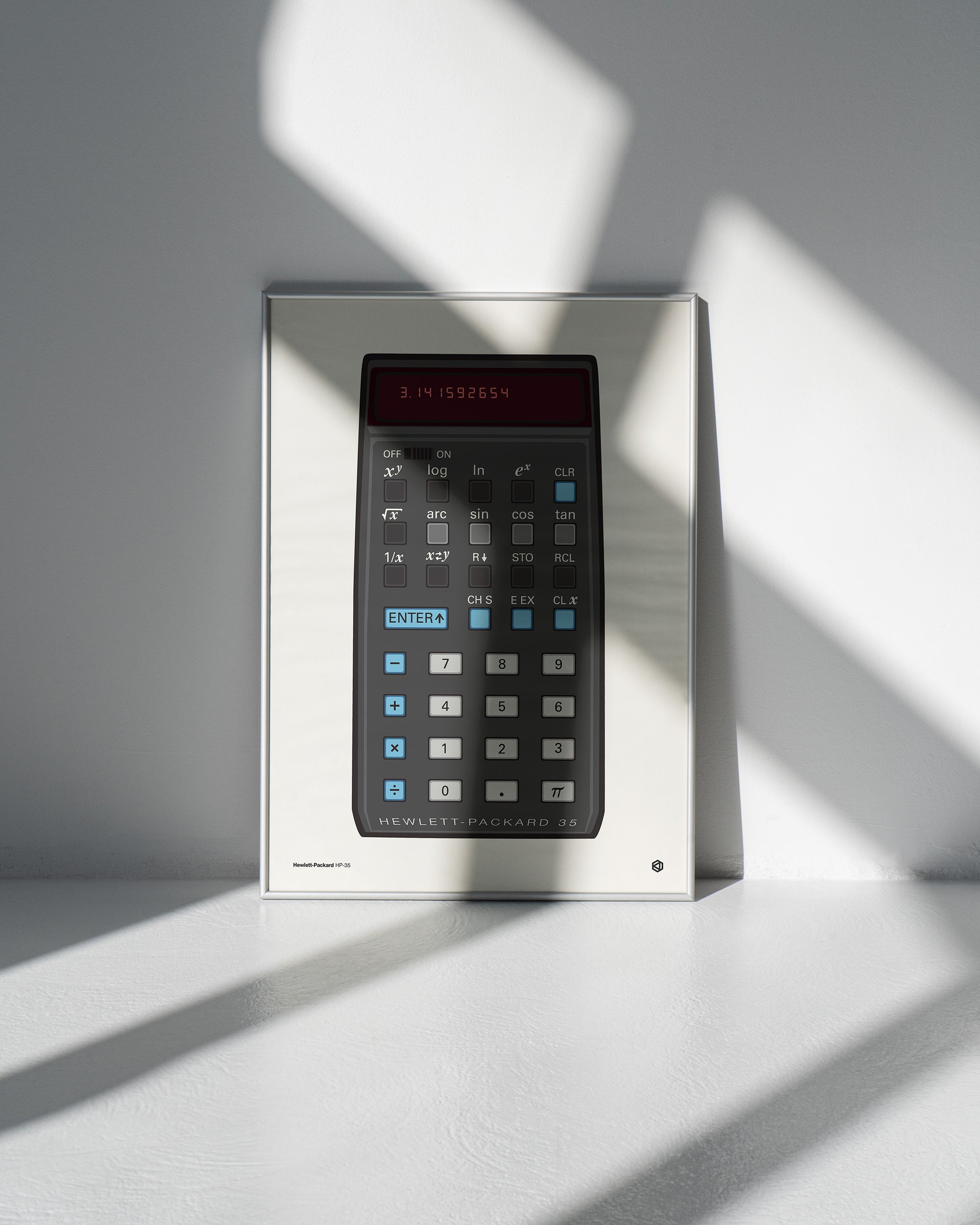 Hewlett-Packard HP-35 calculator - vintage technology art print - Gizmo series
