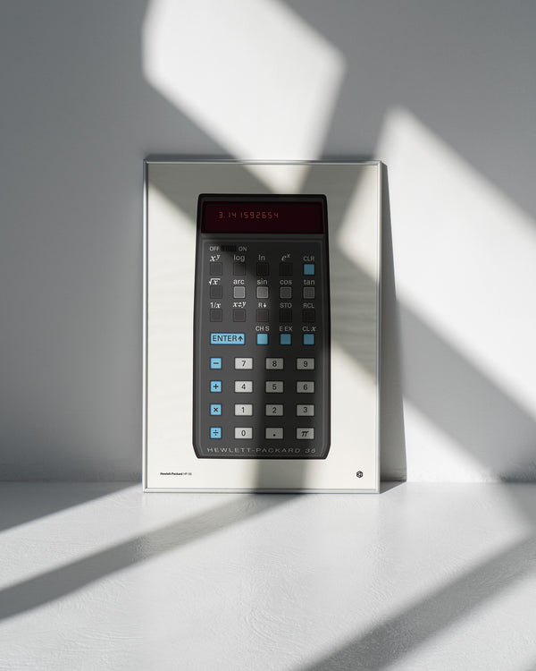 Hewlett-Packard HP-35 calculator - vintage technology art print - Gizmo series