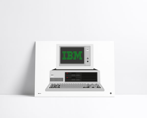 IBM 5150 - vintage technology art print - Gizmo series
