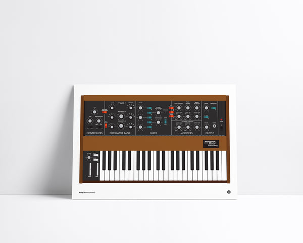 Moog Minimoog Model D - vintage technology art print - Gizmo series