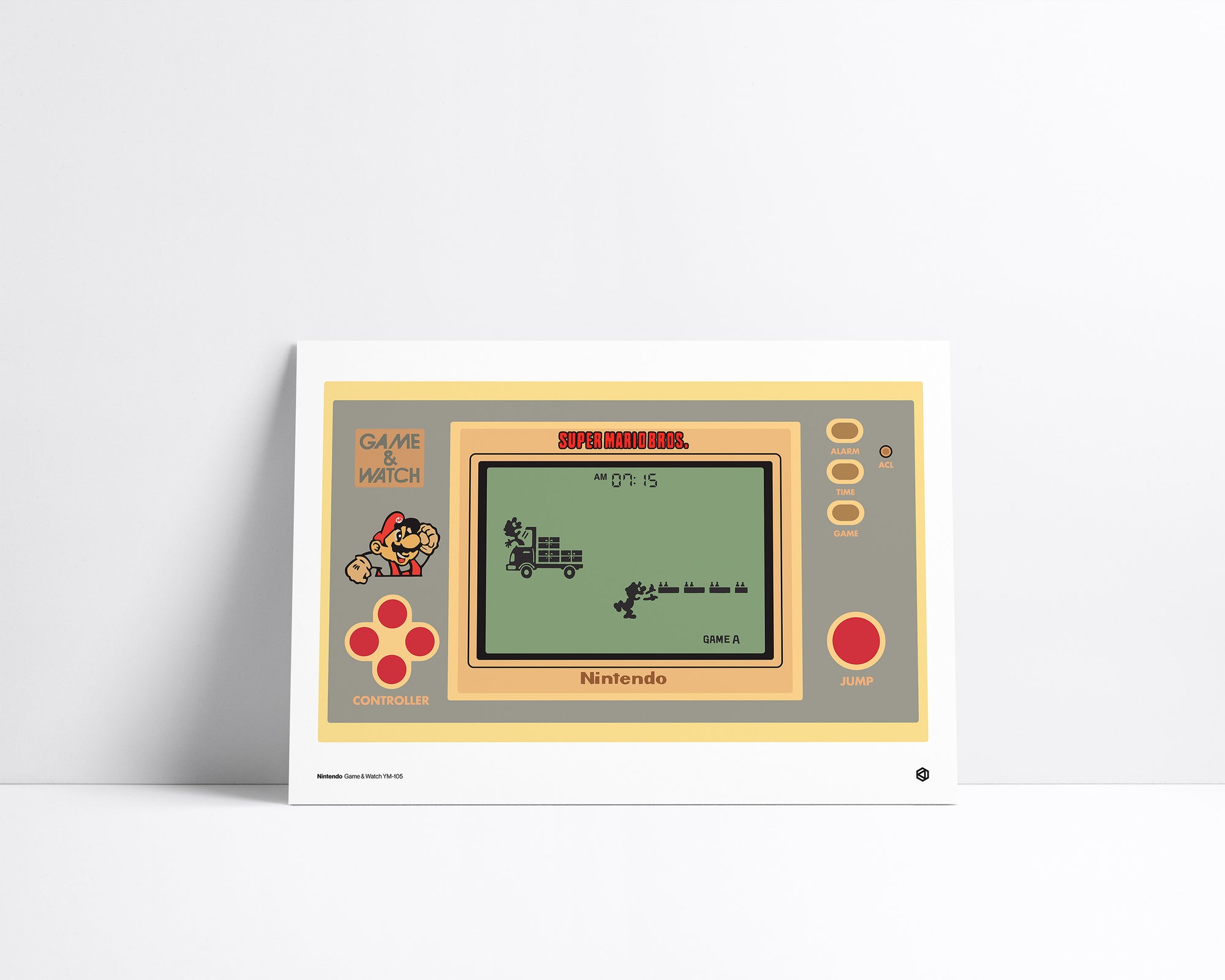 Art print of the Nintendo Game & Watch Super Mario Bros