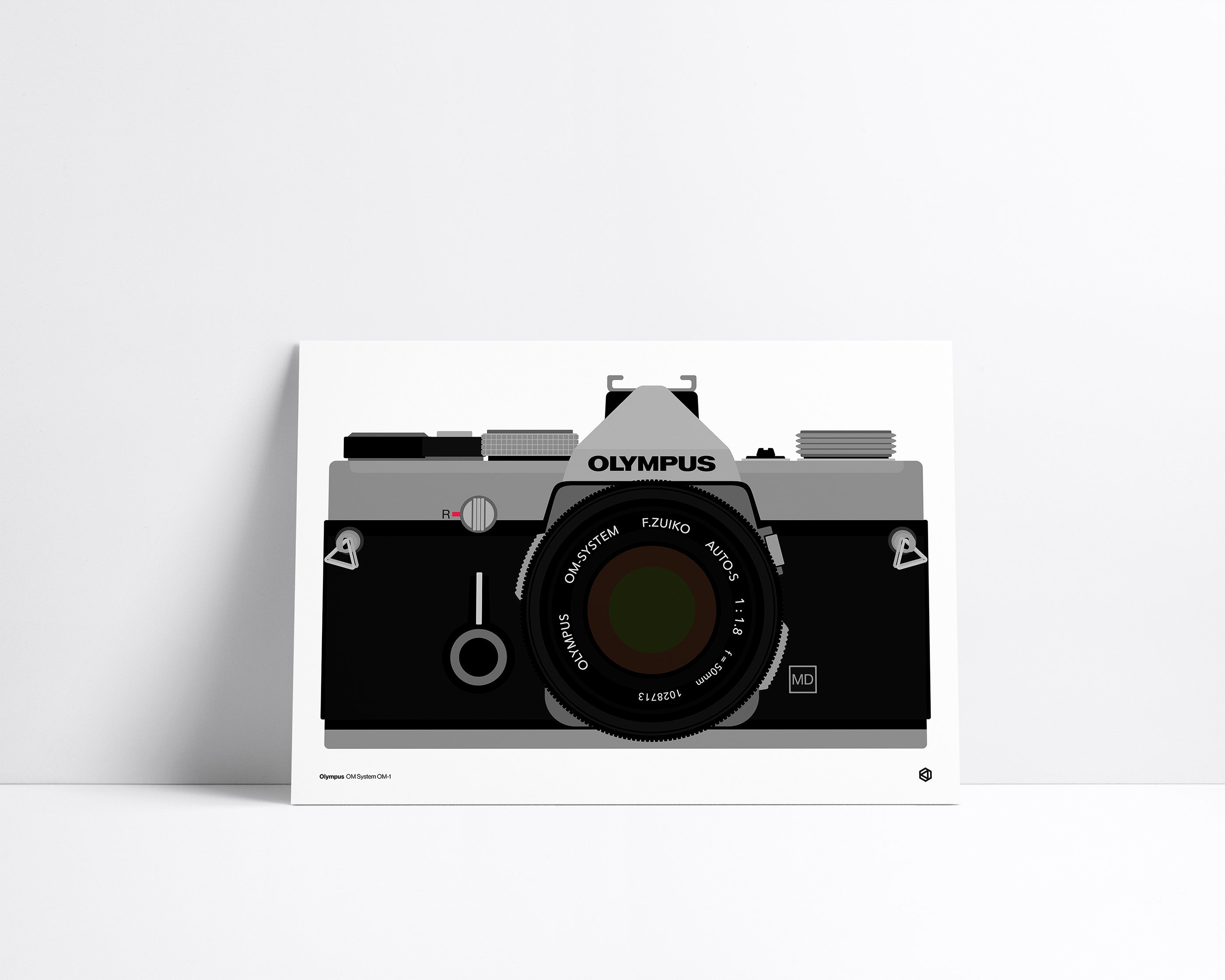 Olympus OM-1 Art Print | Vintage Camera Illustration | Axisophy