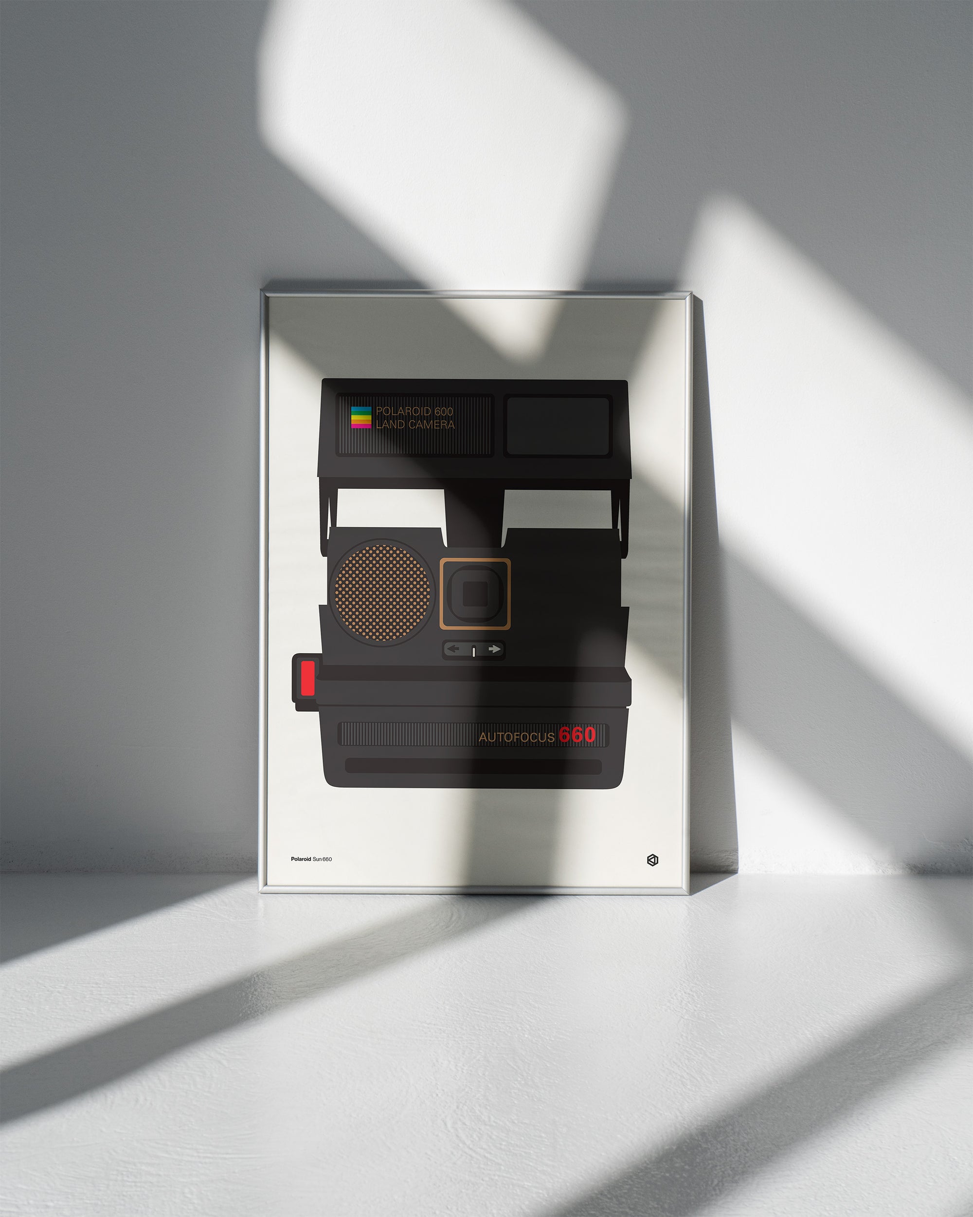 Art print of the Polaroid Sun 660 camera