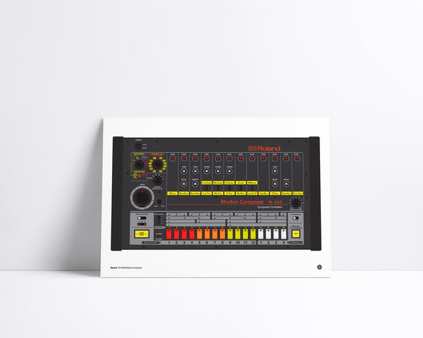 Roland TR-808 - vintage technology art print - Gizmo series