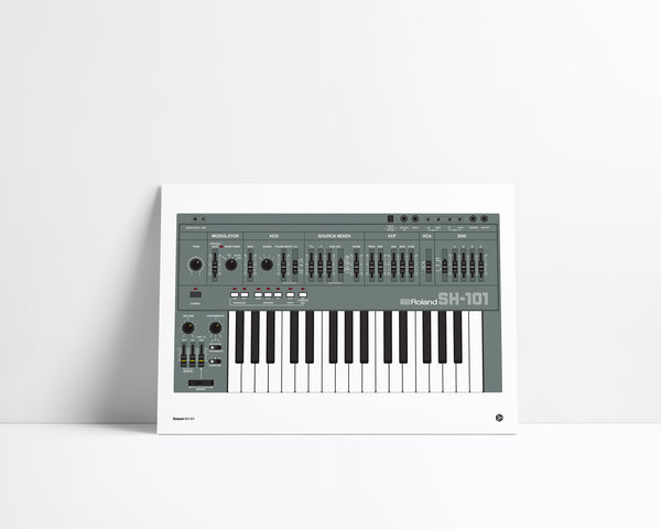 Roland SH-101 - vintage technology art print - Gizmo series