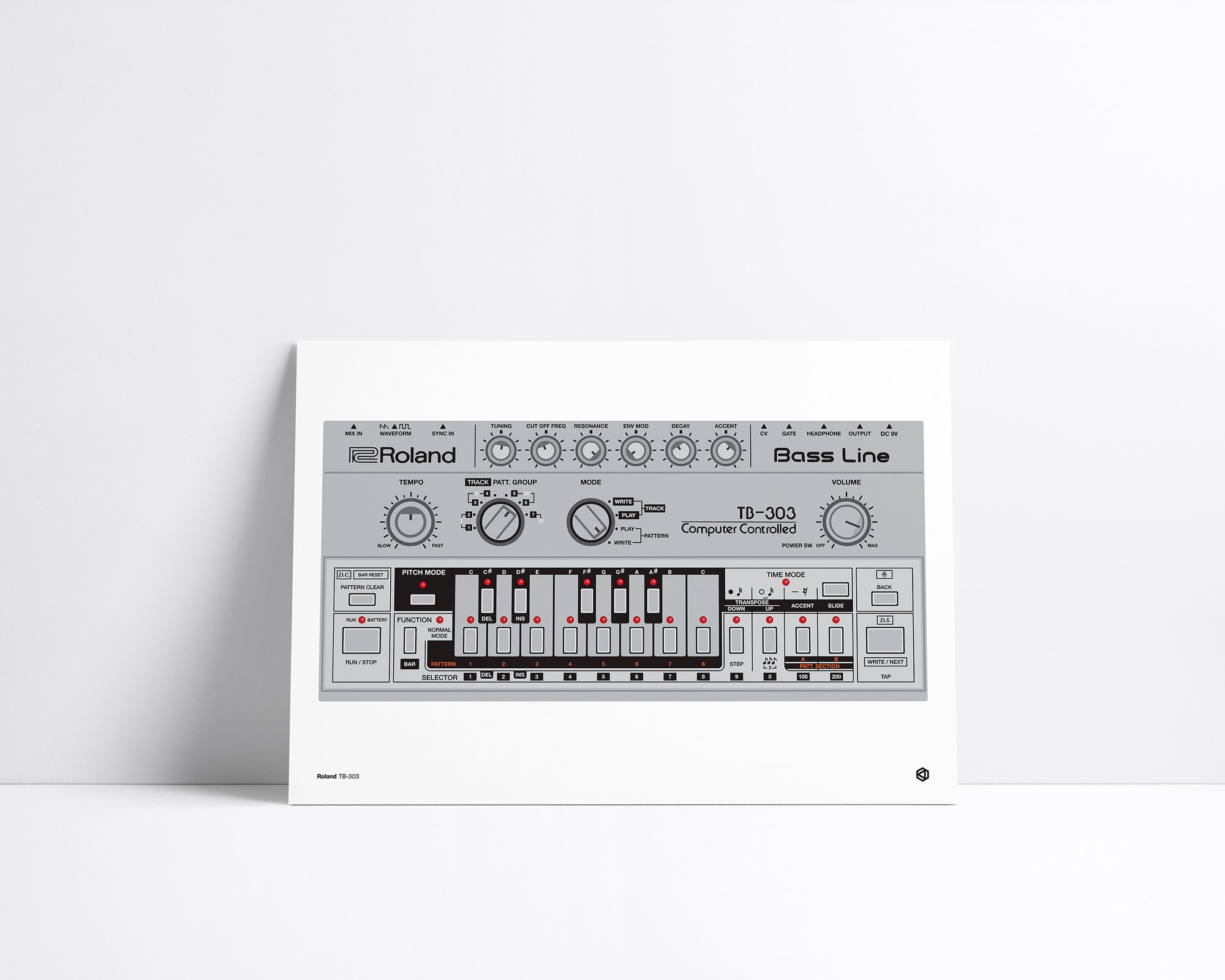 Art print of the Roland TB-303