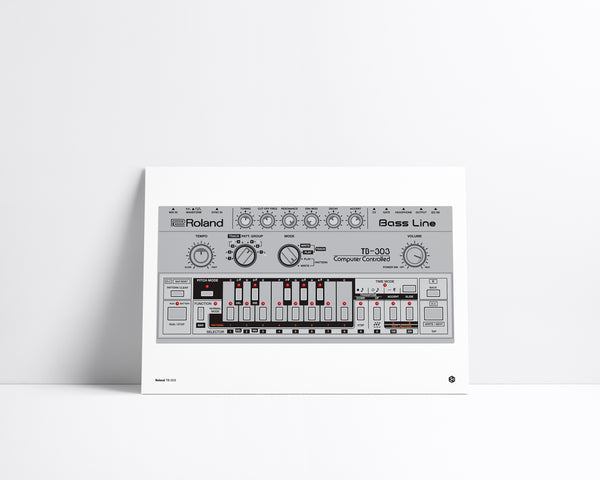 Roland TB-303 - vintage technology art print - Gizmo series