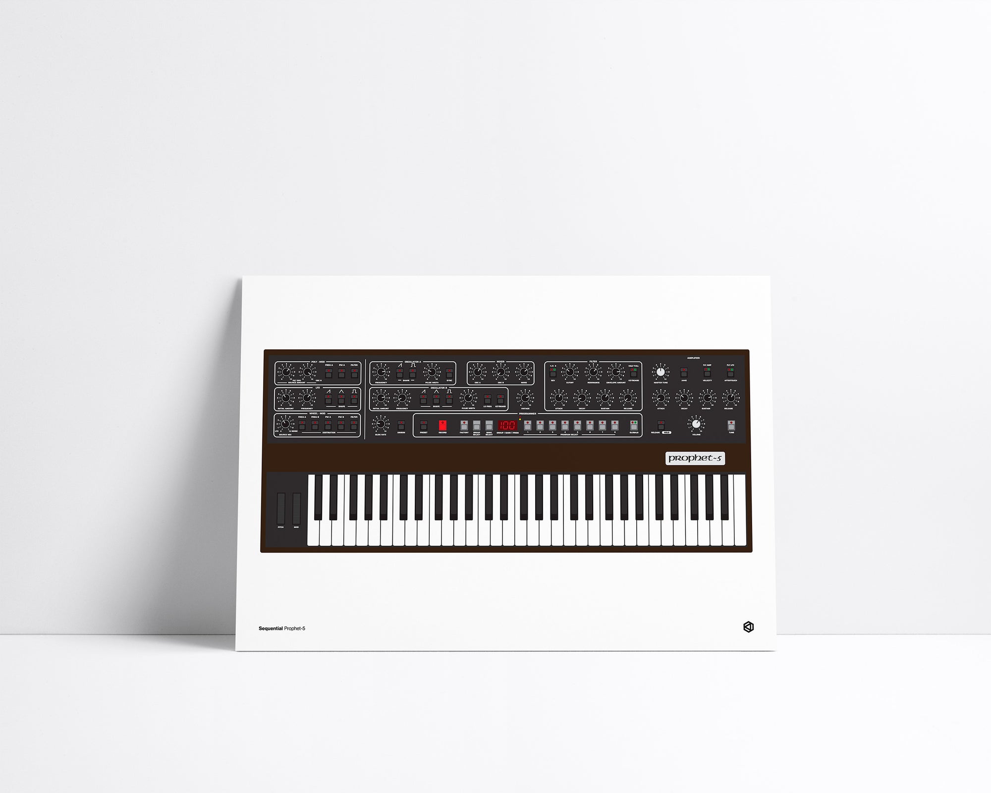 Sequential Prophet vintage technology illustration poster