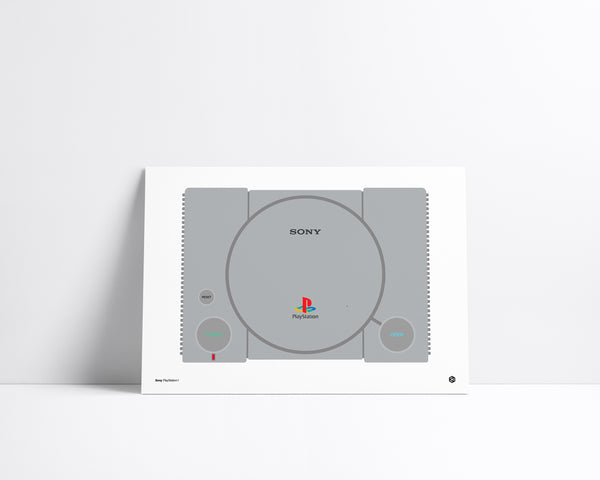 Sony PlayStation 1 - vintage technology art print - Gizmo series