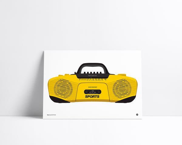 Sony Sports CFS-902 - vintage technology art print - Gizmo series