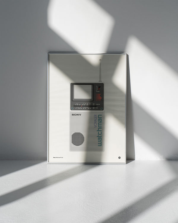 Sony Watchman FD-20 - vintage technology art print - Gizmo series