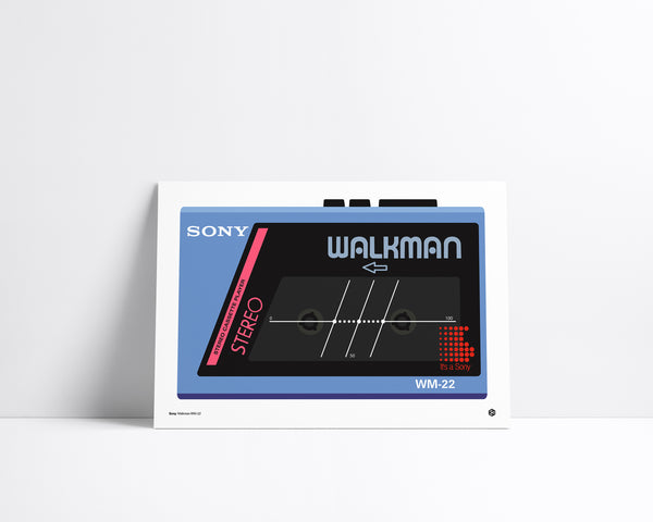 Sony Walkman WM-22 - vintage technology art print - Gizmo series