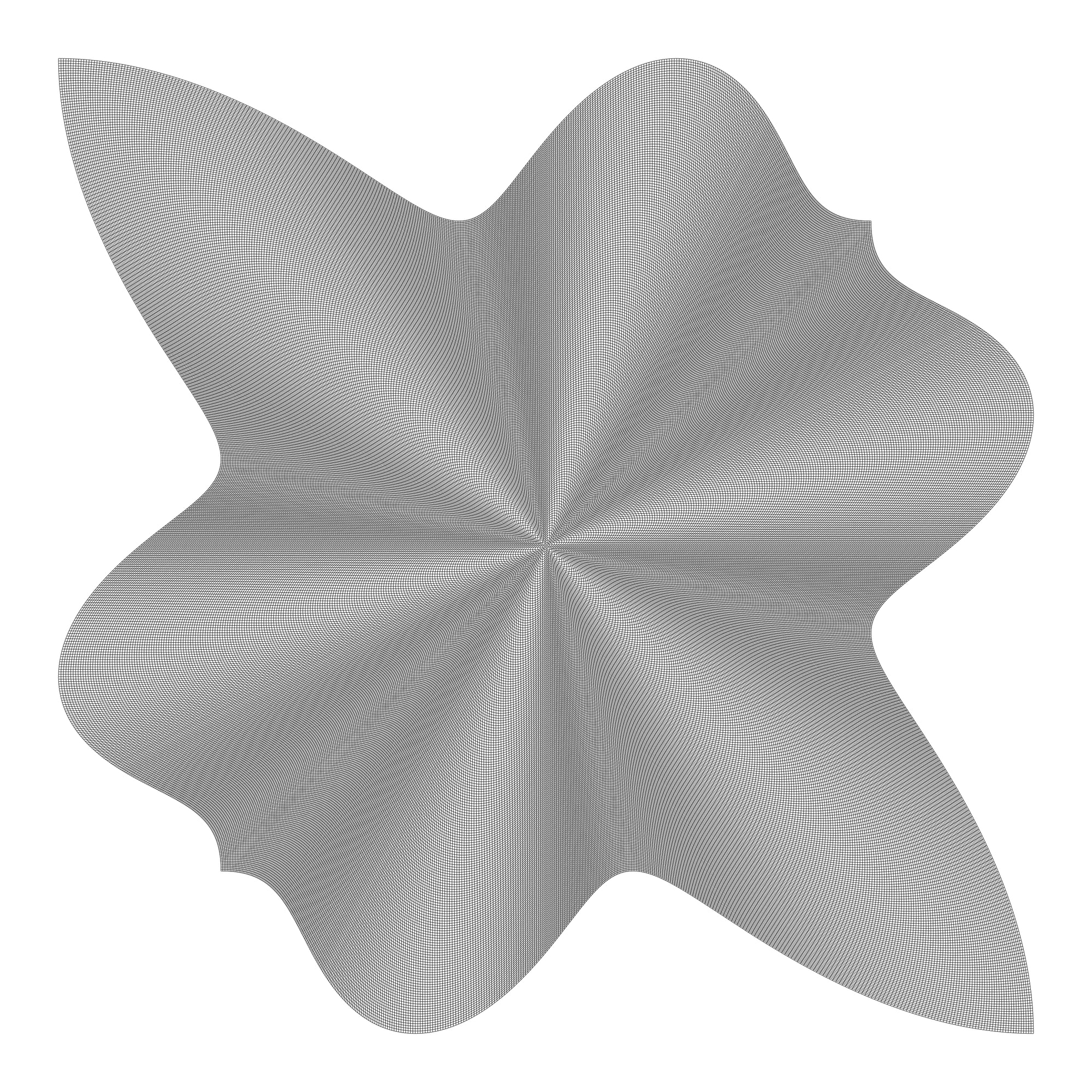 Gray star-shaped object on a white background