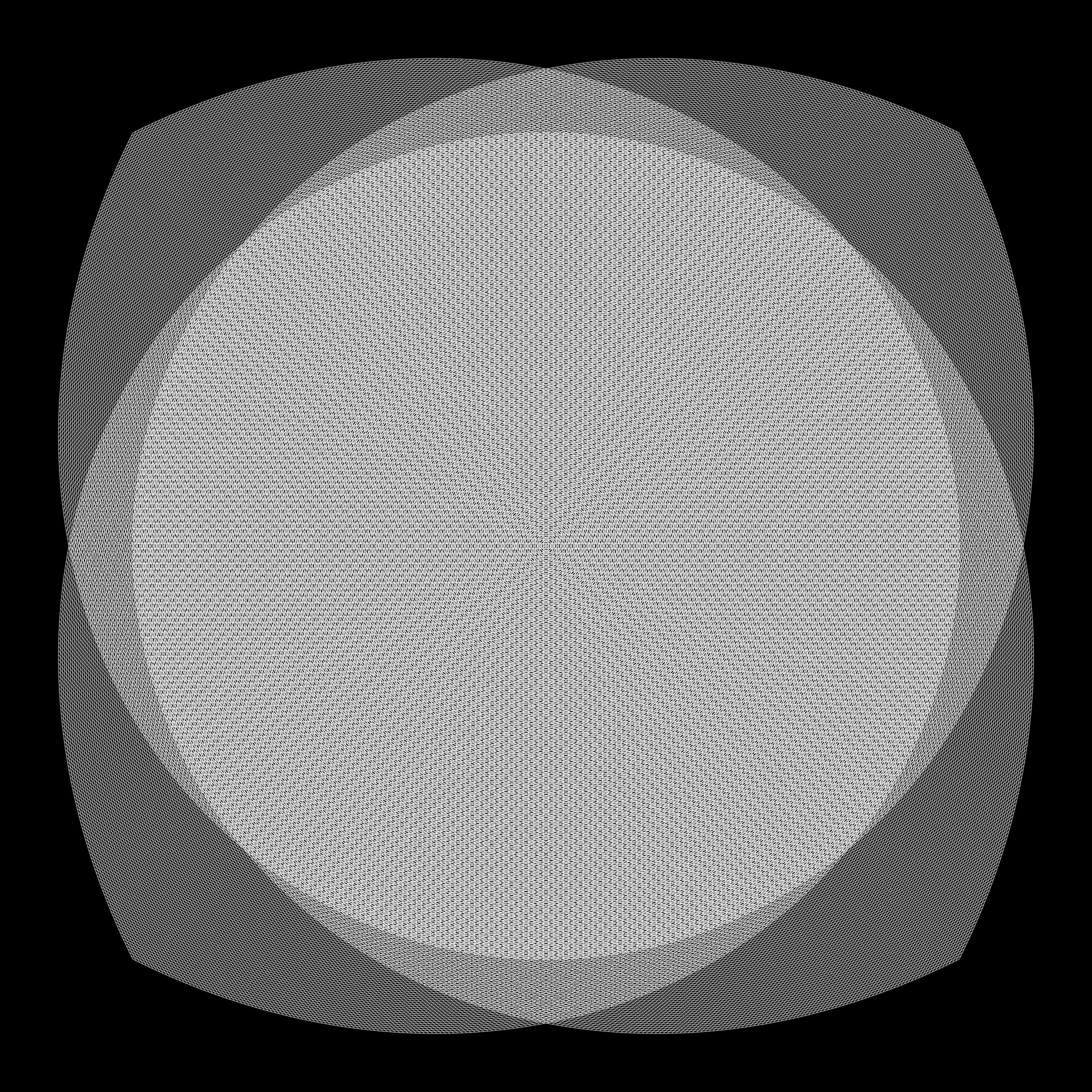 Gray textured circle with a black border on a white background