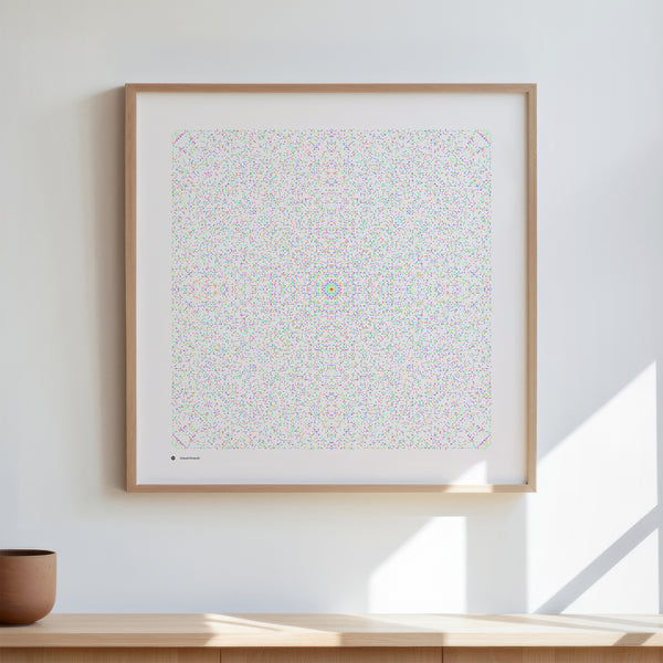 Octavian Primes 521 art print in full spectrum, in a wooden frame - Signature series