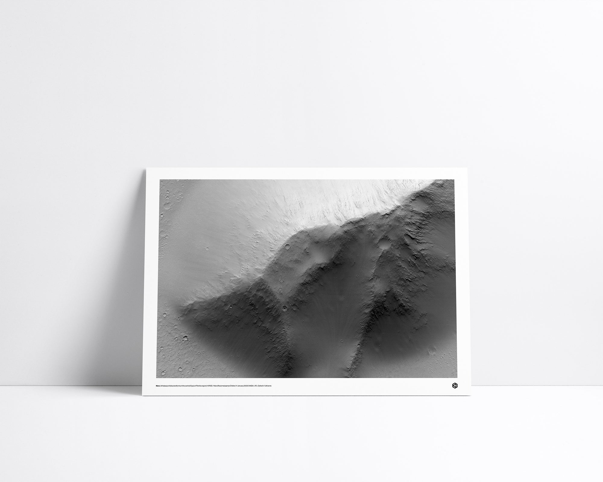 Mars Athabasca Valles Landforms fine art print – HiRISE image showing volcanic plains and fluvial channels in Elysium Planitia